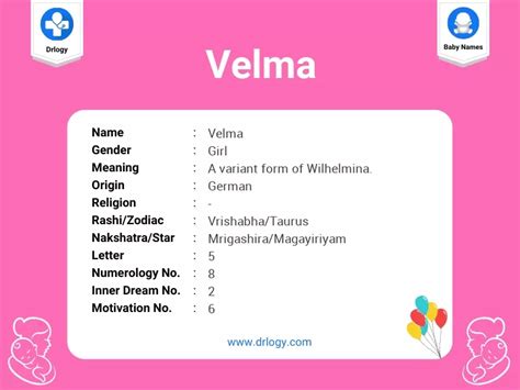 velma meaning in Hindi 